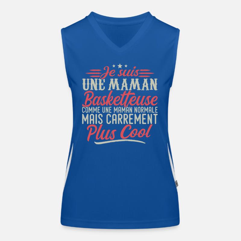 Je suis une maman Basketteuse, carrément cool Débardeur respirant contrasté Femme