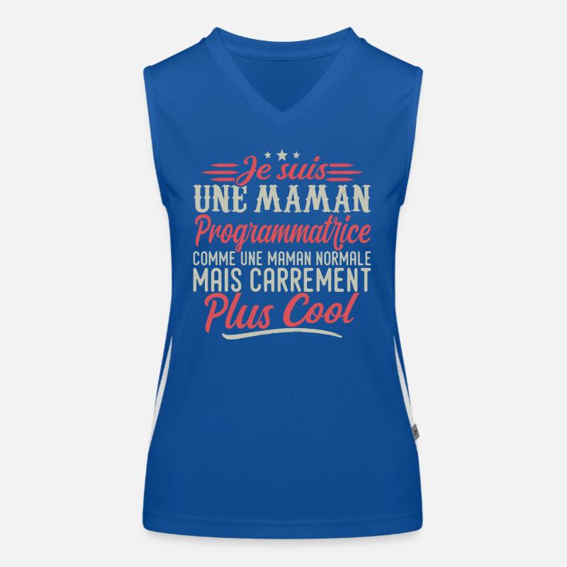 Ich bin Programmierer-Mama, ausgesprochen cool Funktionelles Kontrast-Tank Top für Frauen