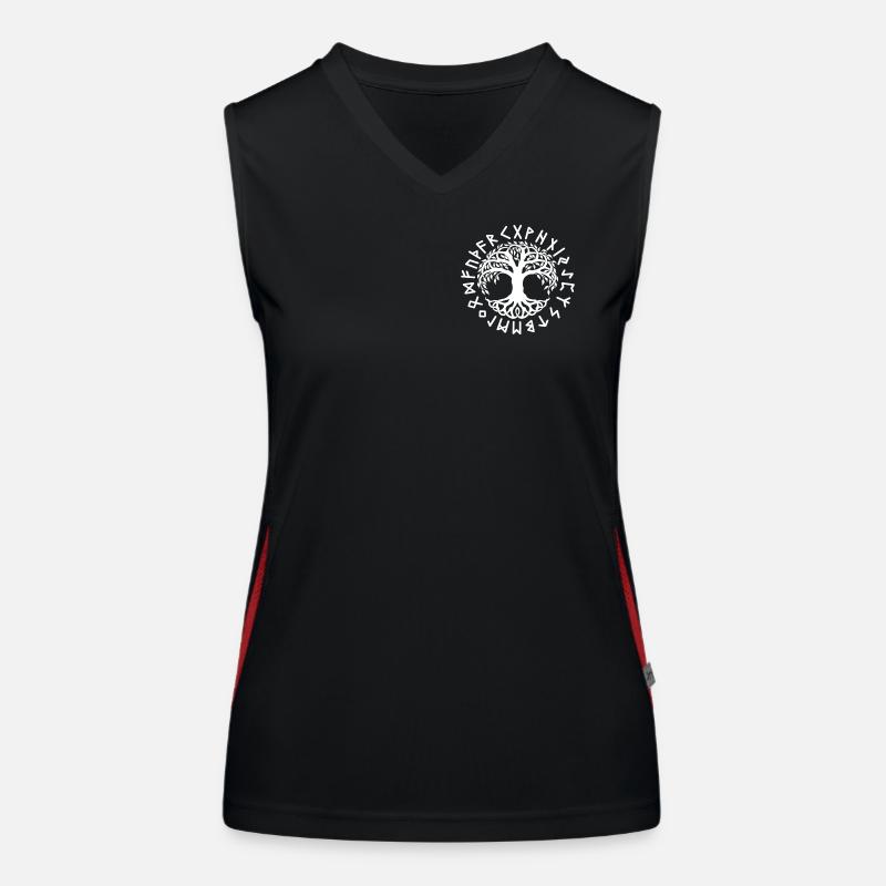 Yggdrasil - Women's Functional Contrast Tank Top - black/red