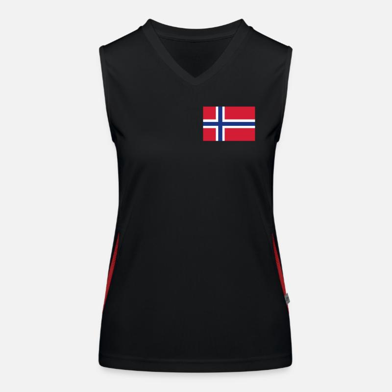 Norway Flag Women's Functional Contrast Tank Top