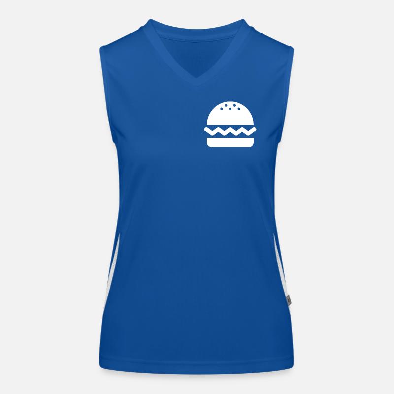 Hamburger, Burger Funktionelles Kontrast-Tank Top für Frauen