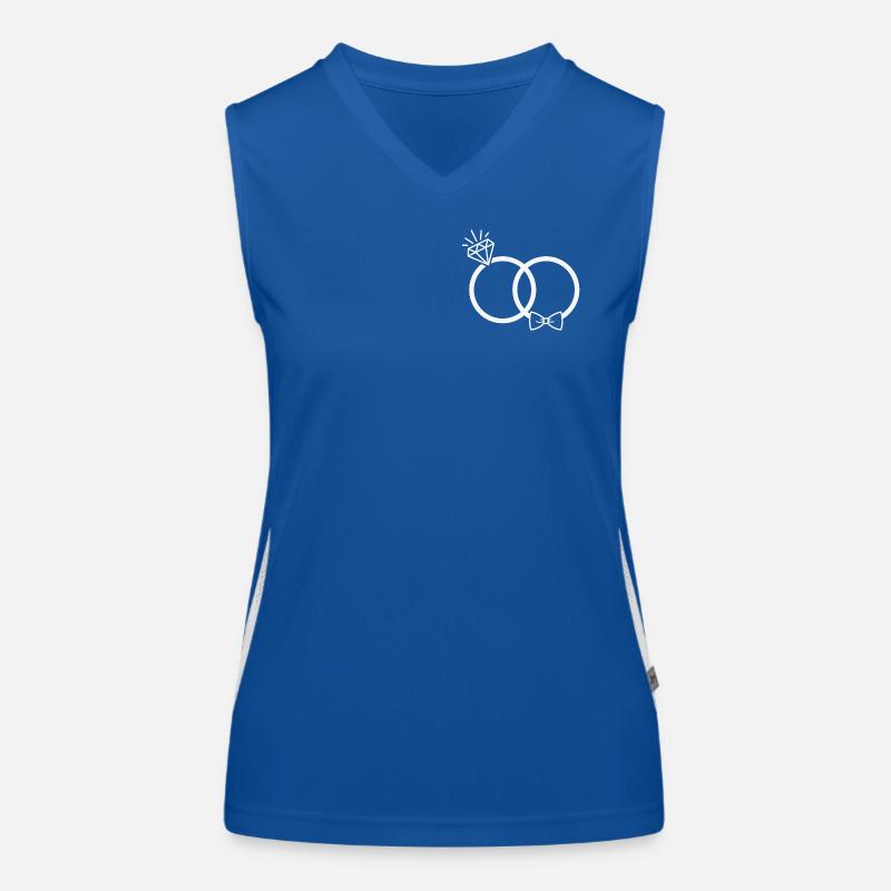 Eheringe Funktionelles Kontrast-Tank Top für Frauen