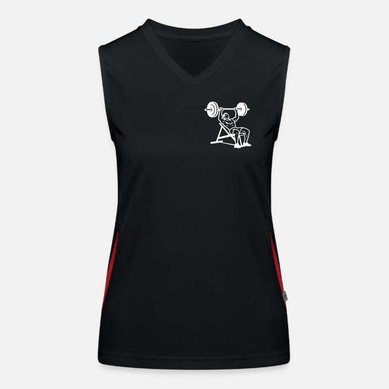 Bench Press Strength Training Silhouette Women's Functional Contrast Tank Top