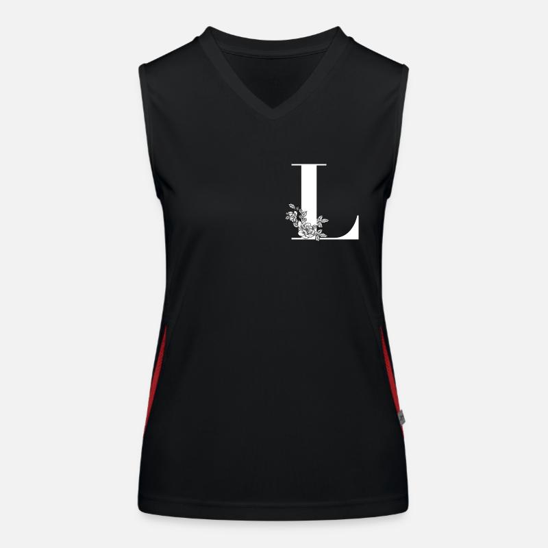 Buchstabe L Funktionelles Kontrast-Tank Top für Frauen
