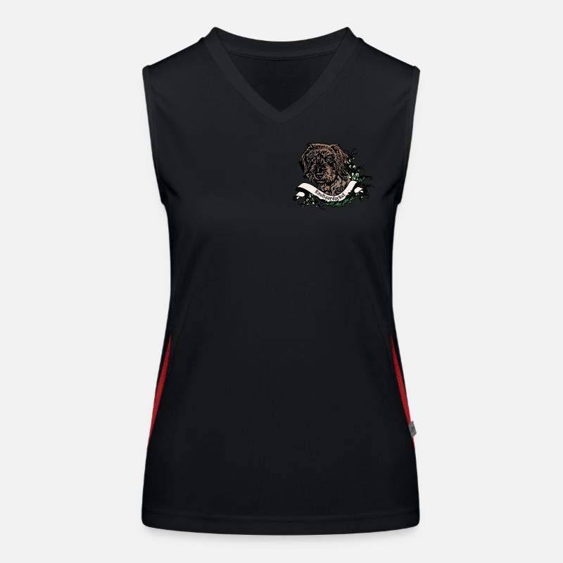Rough-haired dachshund Anno 1900 Women's Functional Contrast Tank Top