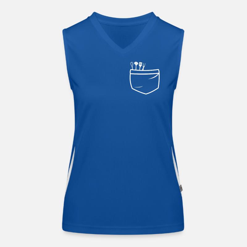 Kitchen Tool Bag Pattern Women's Functional Contrast Tank Top