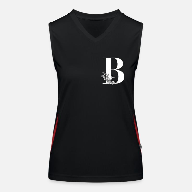 Letter B Flower Women's Functional Contrast Tank Top