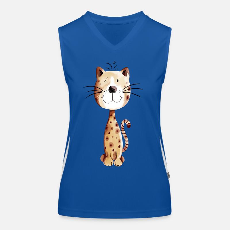 Kleine Katze - Katzen Comic Funktionelles Kontrast-Tank Top für Frauen
