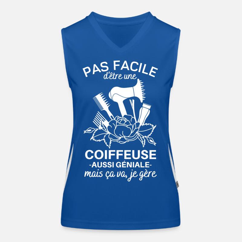 pas facile d être une coiffeuse aussi géniale Débardeur respirant contrasté Femme