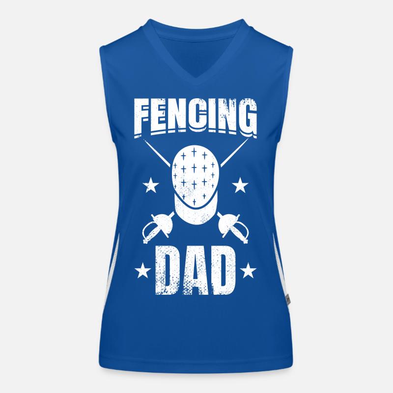Fechten Papa Funktionelles Kontrast-Tank Top für Frauen