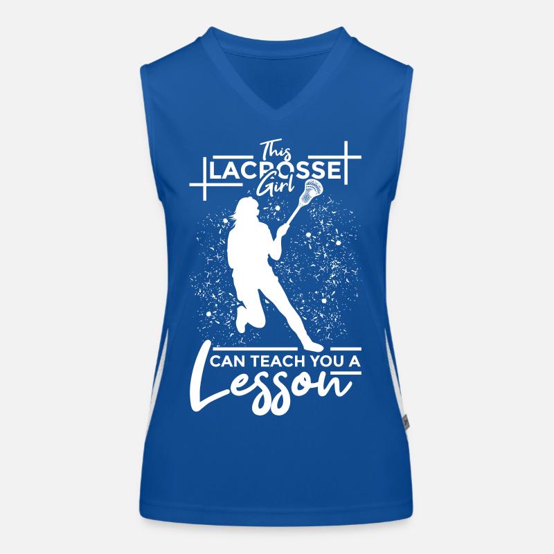 Lacrosse Mädchen Funktionelles Kontrast-Tank Top für Frauen