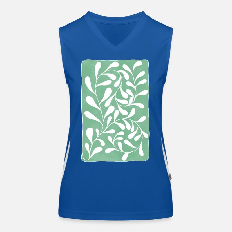Eukalyptusblätter Funktionelles Kontrast-Tank Top für Frauen