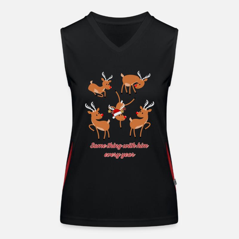 Crazy rendeer Funktionelles Kontrast-Tank Top für Frauen