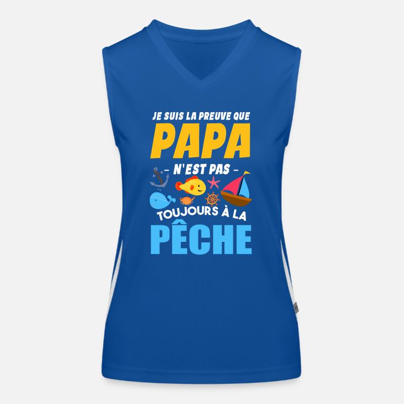 Papa Pêche Pêcheur Bébé Nourrisson Naissance Débardeur respirant contrasté Femme