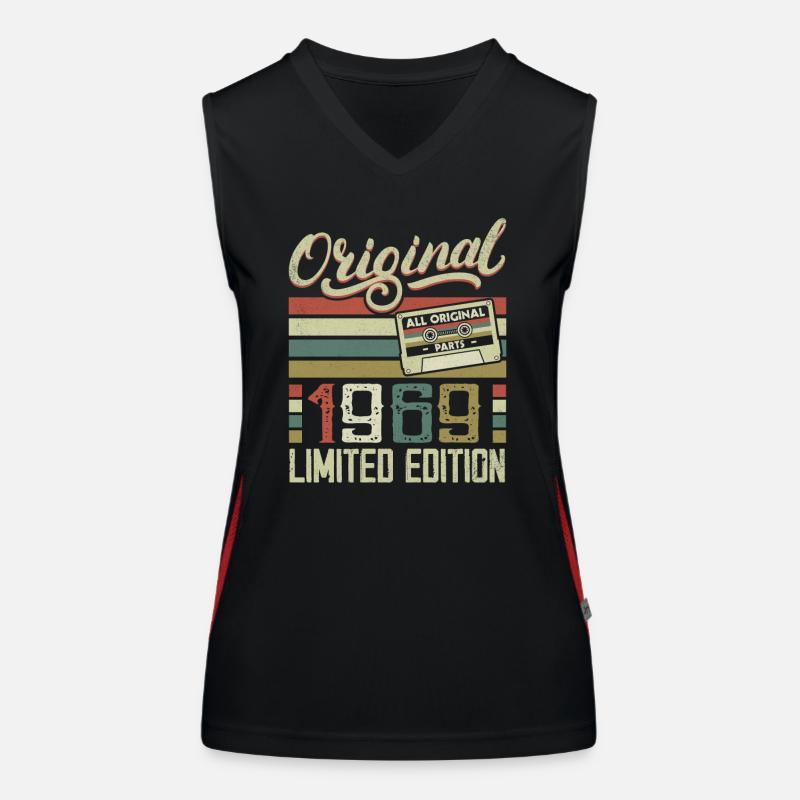 Vintage 1969 Retro Birthday Gift 1969 Women's Functional Contrast Tank Top
