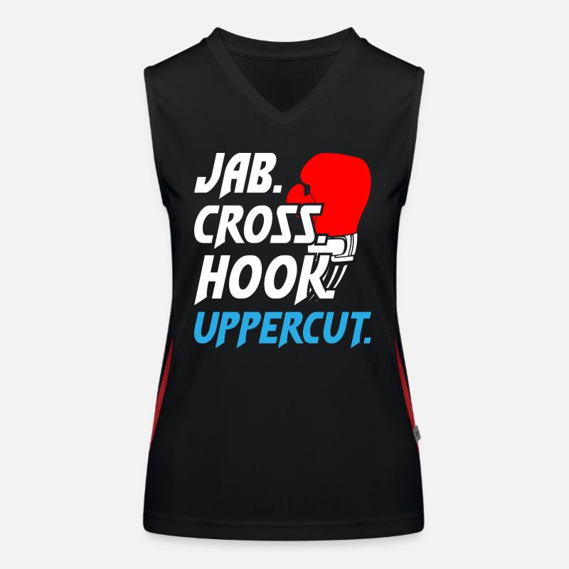 Boxing Jab Cross Hook Uppercut1 Women's Functional Contrast Tank Top