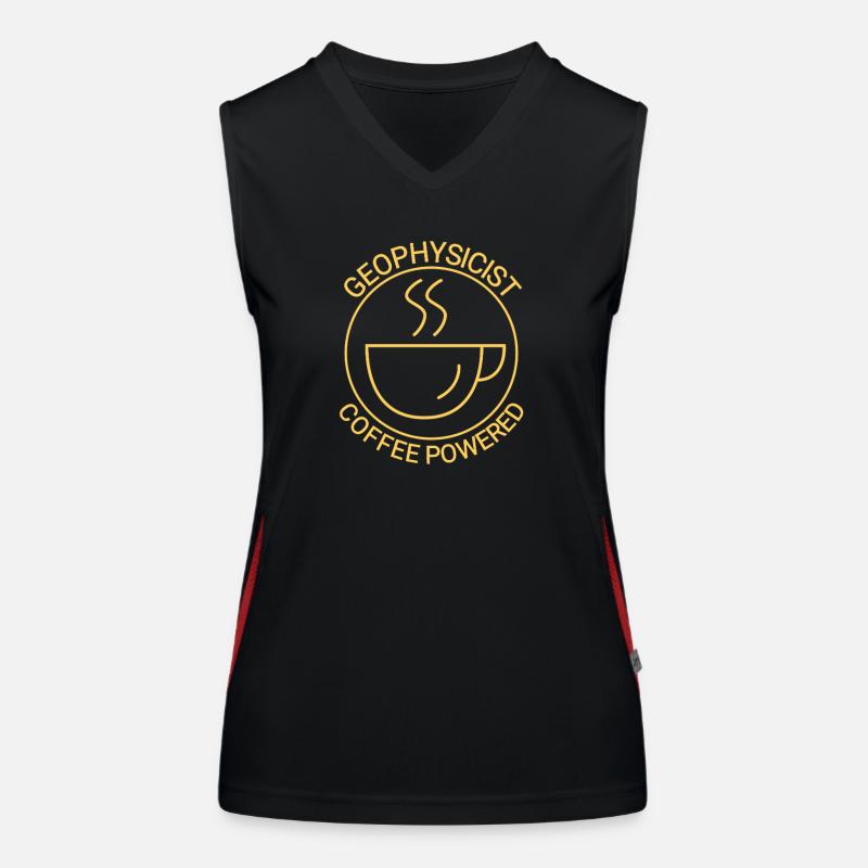Geophysicist Coffee Powered Geophysics Women's Functional Contrast Tank Top