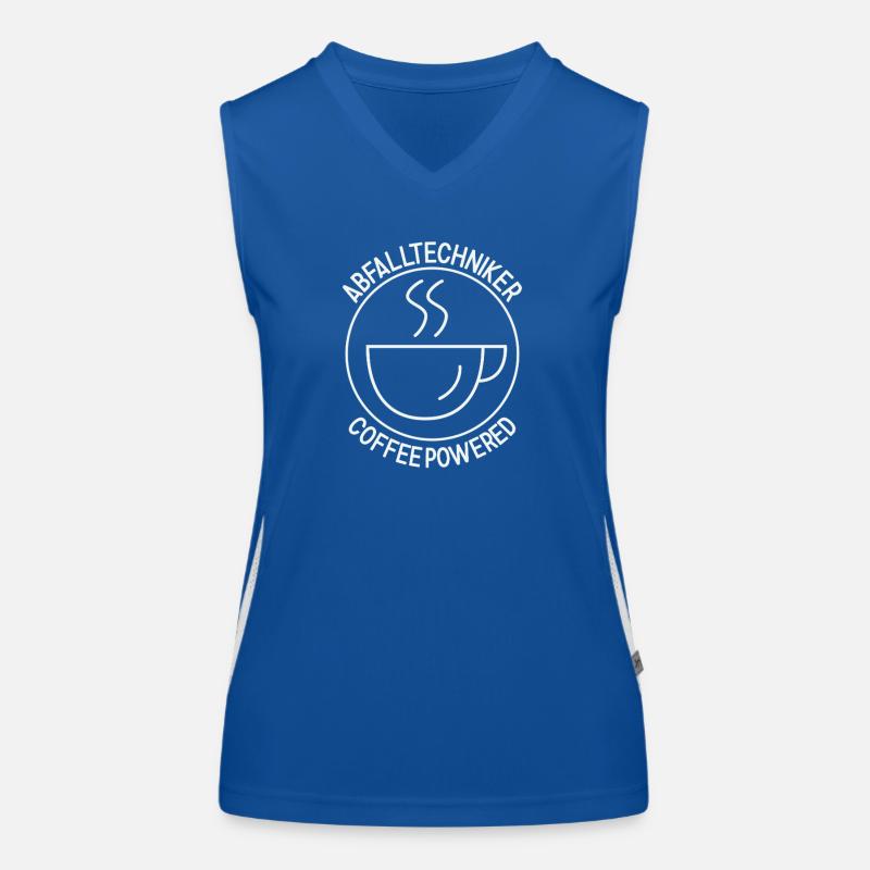 Waste Technician Coffee Powered Women's Functional Contrast Tank Top