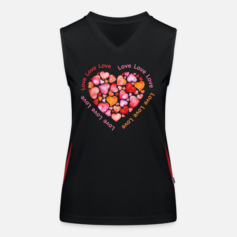 Love is everything Funktionelles Kontrast-Tank Top für Frauen
