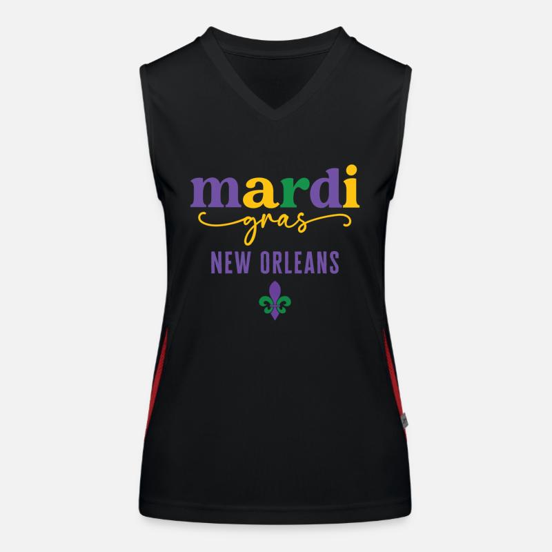 Mardi Gras New Orleans Funktionelles Kontrast-Tank Top für Frauen
