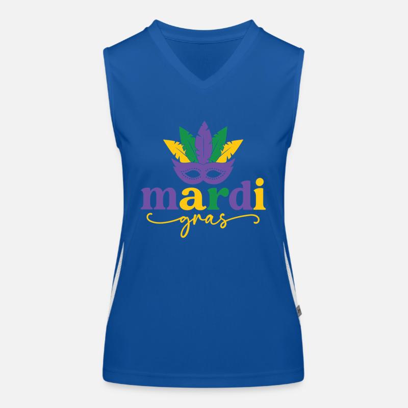 Mardi Gras Maske Funktionelles Kontrast-Tank Top für Frauen