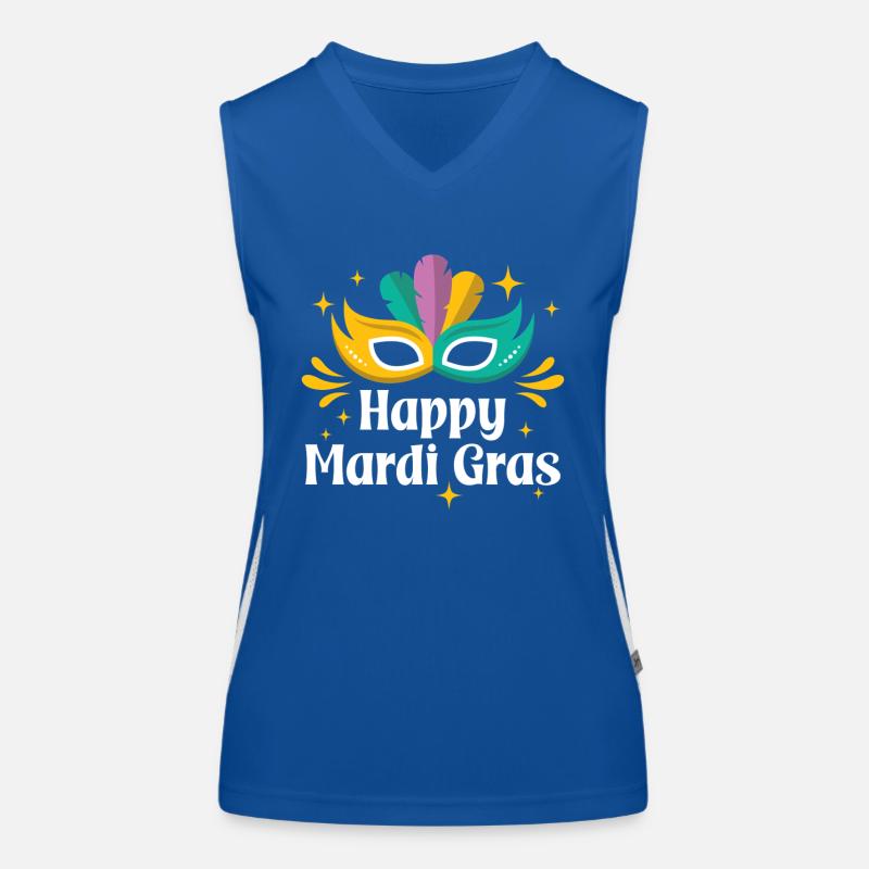 Frohen Mardi Gras Funktionelles Kontrast-Tank Top für Frauen