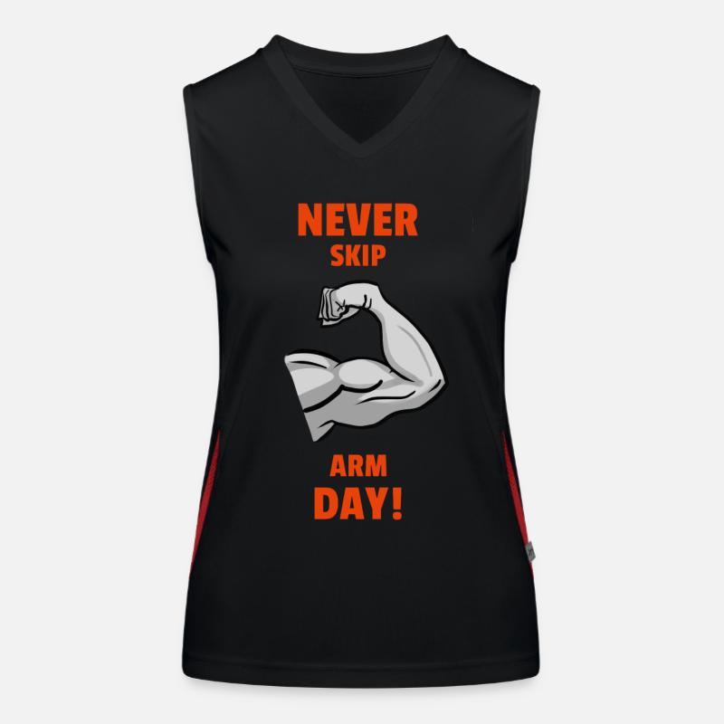 Never skip arm day Débardeur respirant contrasté Femme