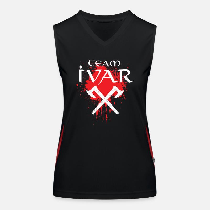 Team Ivar Wikinger Serie Wikinger Valhalla Ragnar Funktionelles Kontrast-Tank Top für Frauen