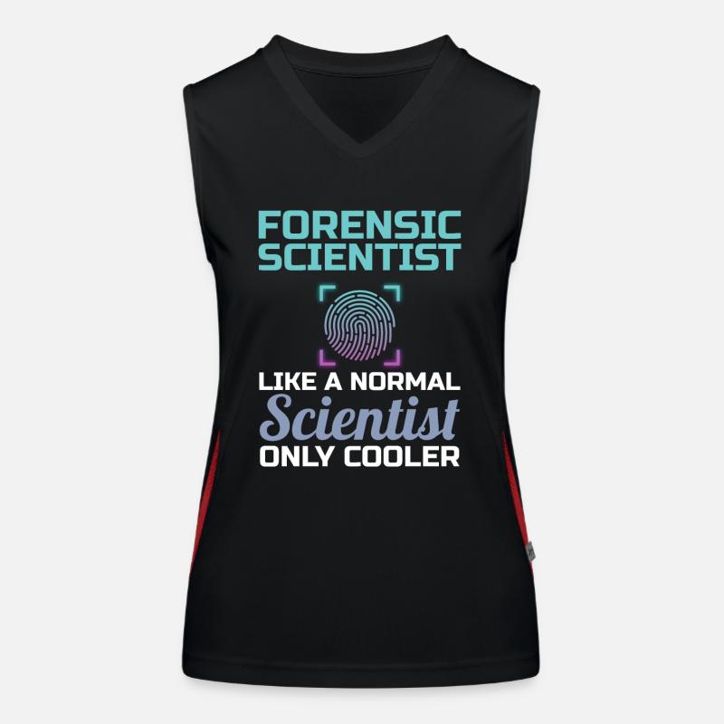 Forensic Scientist Science Forensic Forensic Scientist Débardeur respirant contrasté Femme