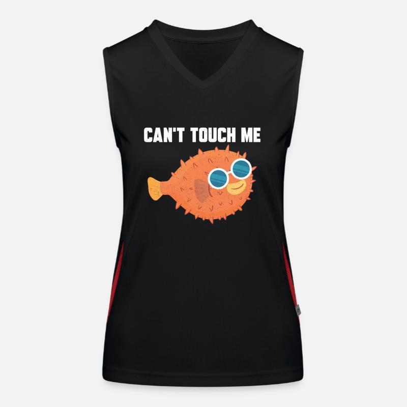Puffer fish Buffer fish Fish Balloon fish Fish Women's Functional Contrast Tank Top