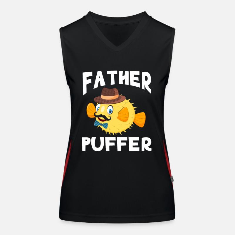 Puffer fish Buffer fish Fish Balloon fish Fish Women's Functional Contrast Tank Top