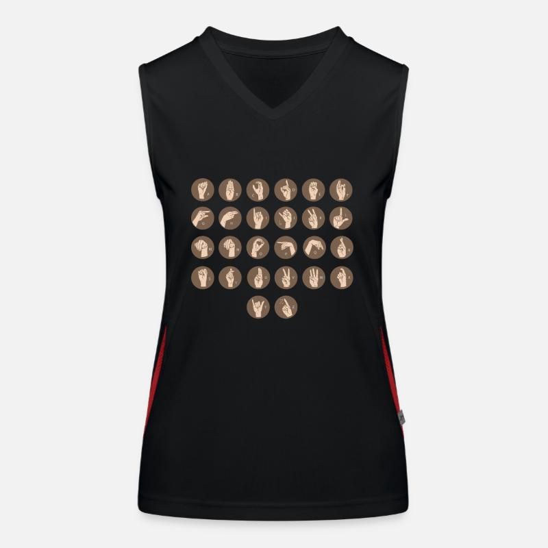 Deaf-mute Deaf Sign language Deaf hearing Women's Functional Contrast Tank Top