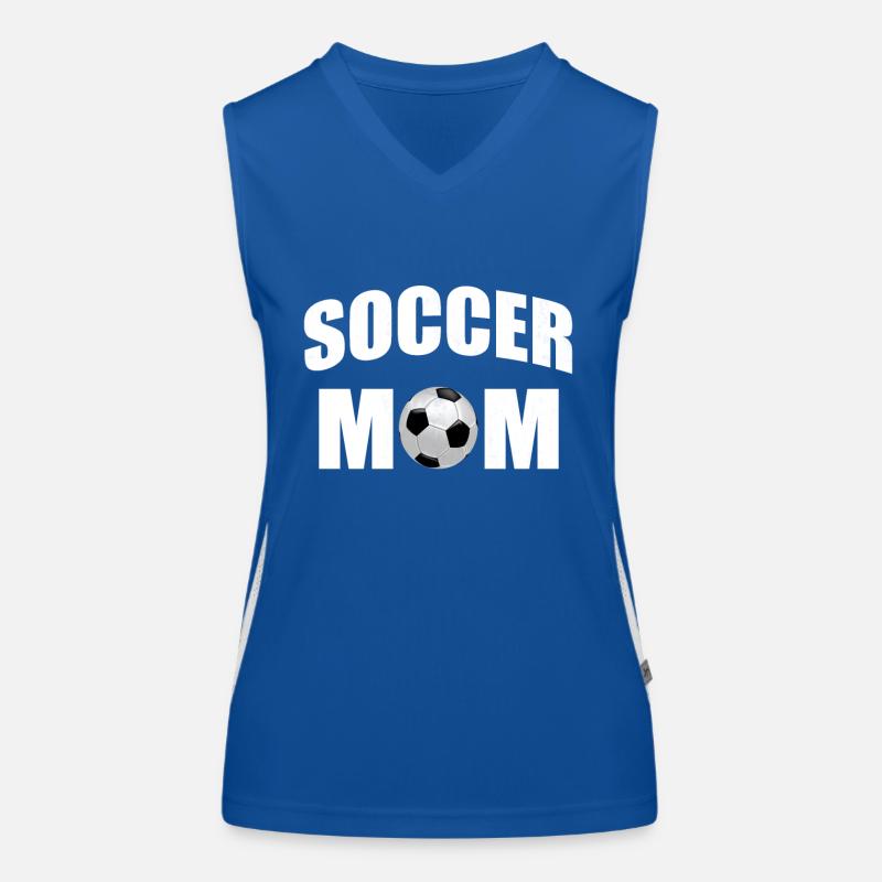 Fußball Mama Mutter Funktionelles Kontrast-Tank Top für Frauen