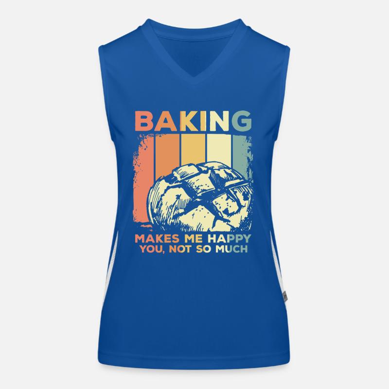 Baking bread baker Women's Functional Contrast Tank Top