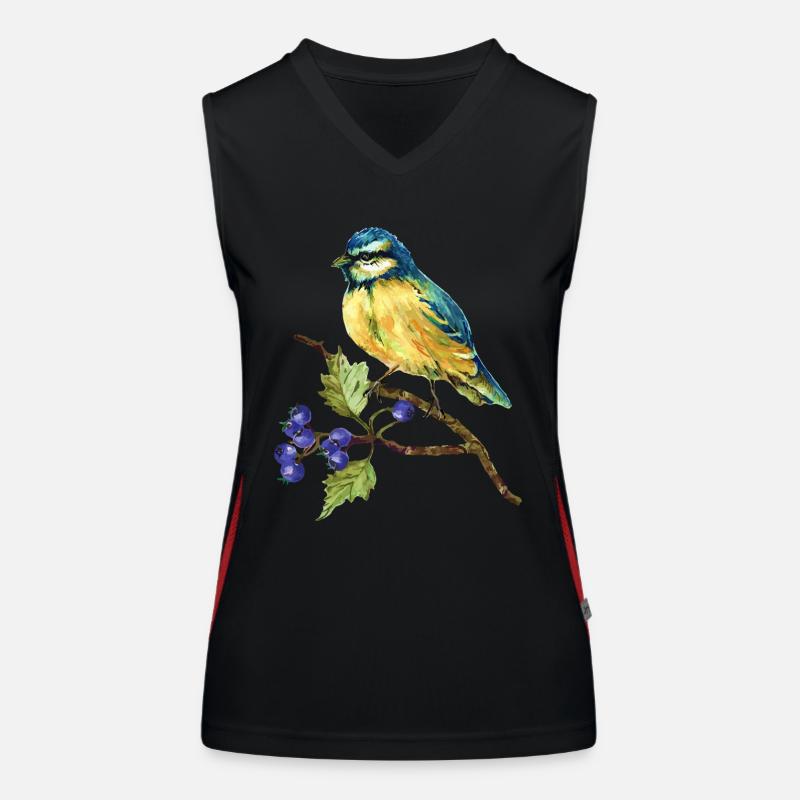 Bunter Vogel Funktionelles Kontrast-Tank Top für Frauen
