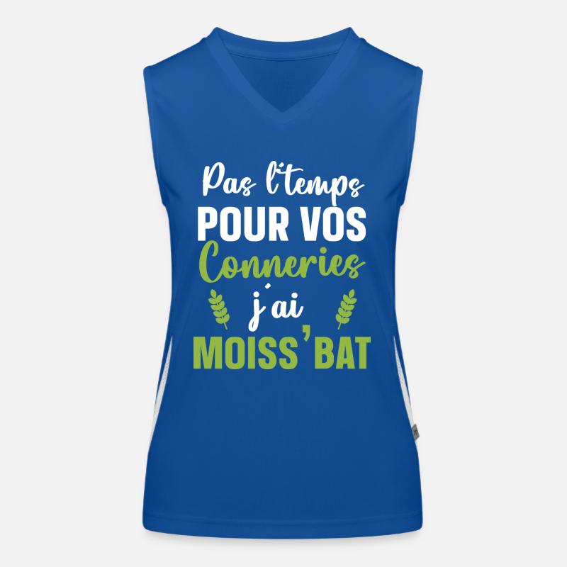 Pas le temps pour vos conneries j ai moiss'bat Débardeur respirant contrasté Femme