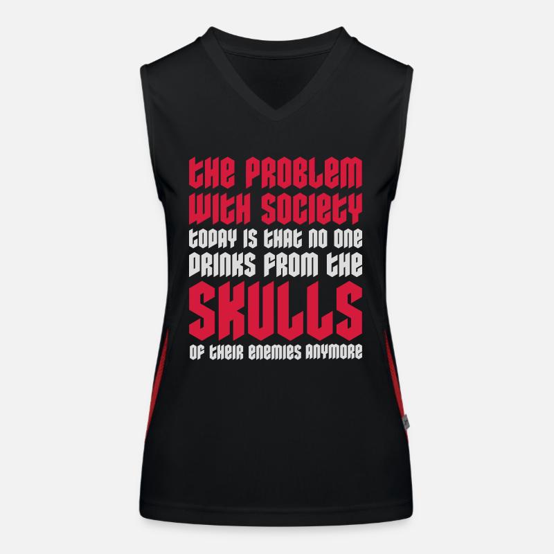 boissons de crânes ennemis Débardeur respirant contrasté Femme