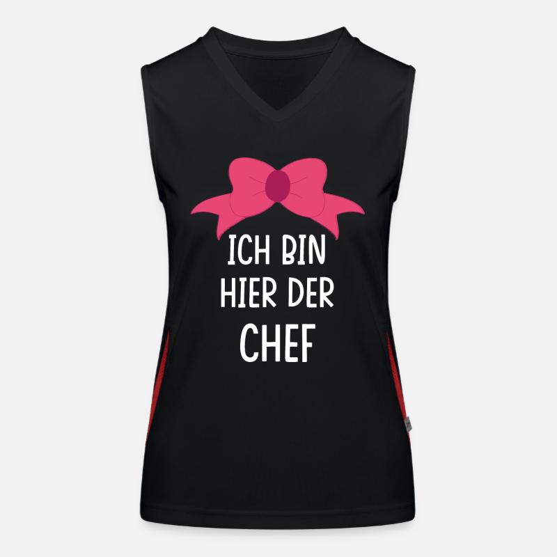 Ich bin hier der Chef Süße Schleife Funktionelles Kontrast-Tank Top für Frauen