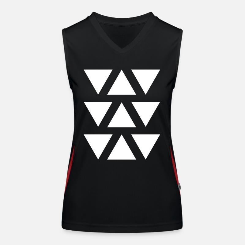 Triangle geometric shape Women's Functional Contrast Tank Top