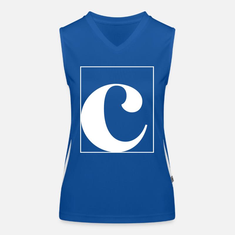 Buchstaben-Alphabet c Funktionelles Kontrast-Tank Top für Frauen