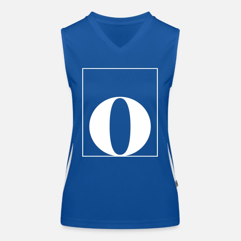 Buchstaben-Alphabet o Funktionelles Kontrast-Tank Top für Frauen
