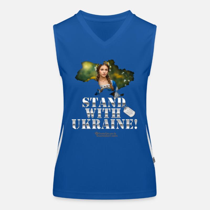Ukraine Unterstützer Funktionelles Kontrast-Tank Top für Frauen