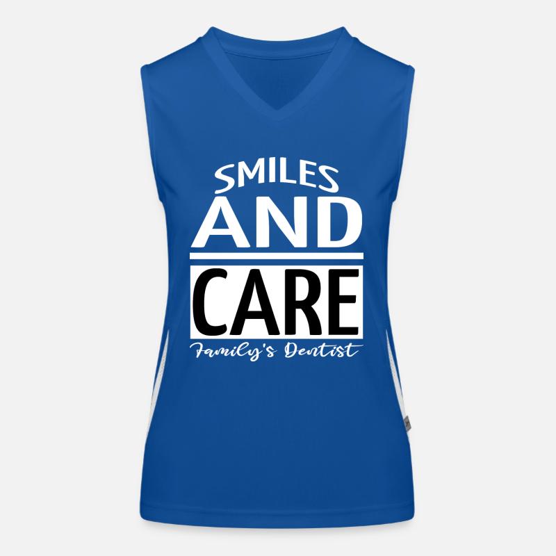 birthday present present geek teeth cleaning Funktionelles Kontrast-Tank Top für Frauen