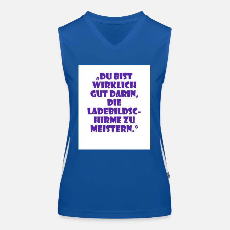 Sarcastic Unisex Saying Mastering Loading Screens Women's Functional Contrast Tank Top