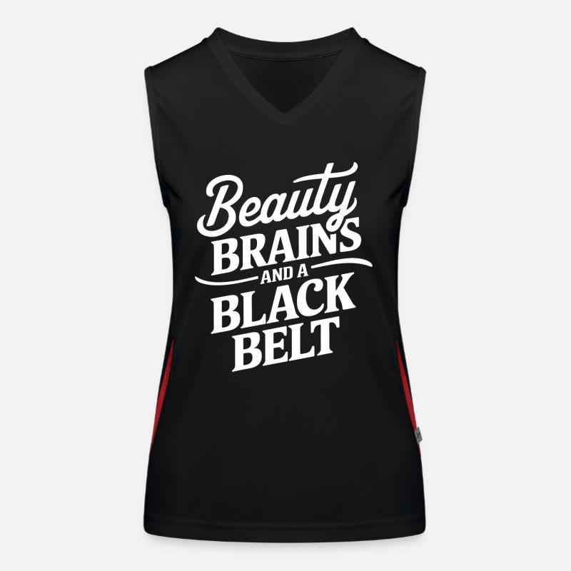 Black belt and self-confidence Women's Functional Contrast Tank Top
