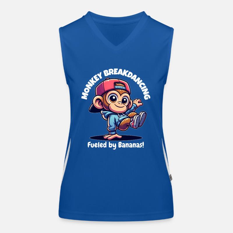 Affen-Breakdancer Funktionelles Kontrast-Tank Top für Frauen