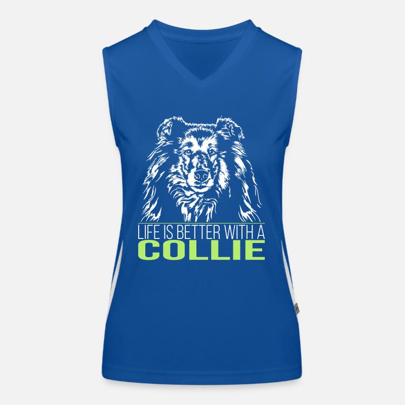 COLLIE life is better Funktionelles Kontrast-Tank Top für Frauen
