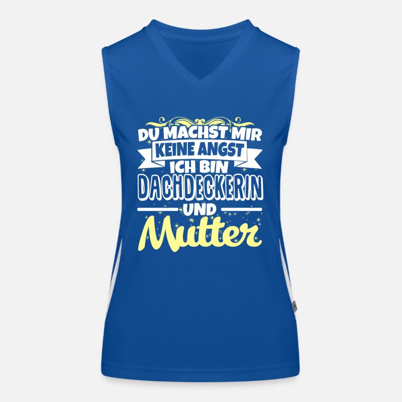 DACHDECKERIN und Mutter Funktionelles Kontrast-Tank Top für Frauen