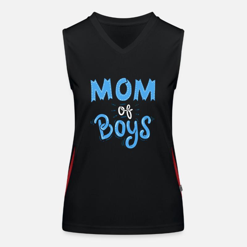Mutter von Jungs - Muttertag - Geschenk Funktionelles Kontrast-Tank Top für Frauen