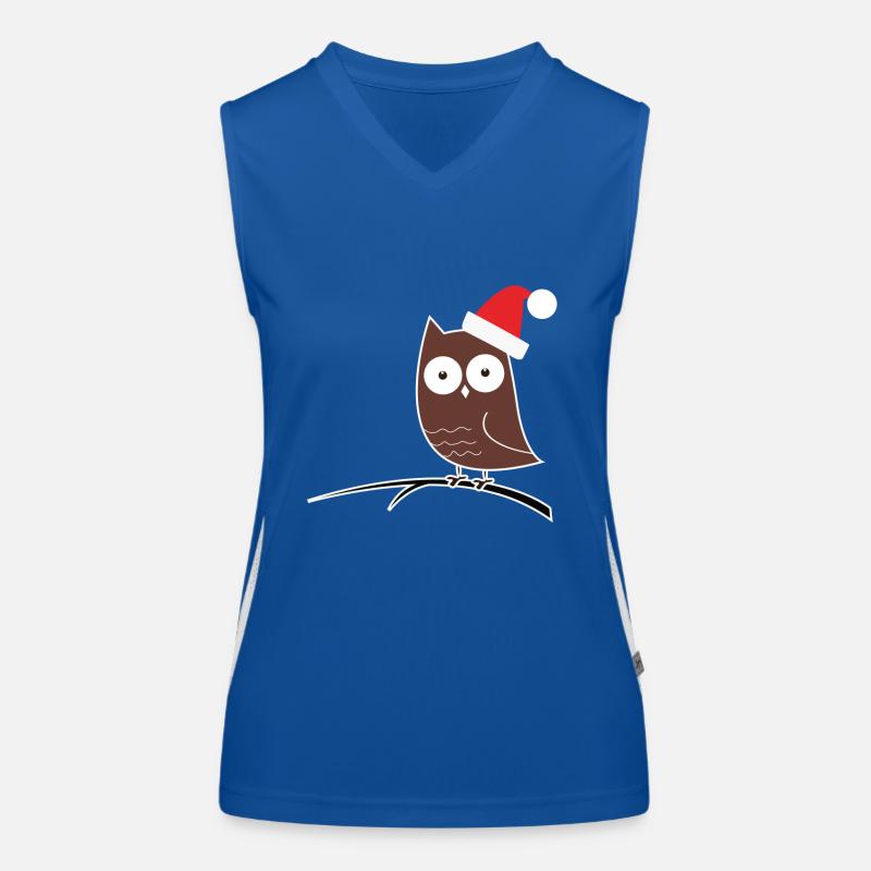Die Weihnachts-Eule! Geschenk Idee Funktionelles Kontrast-Tank Top für Frauen